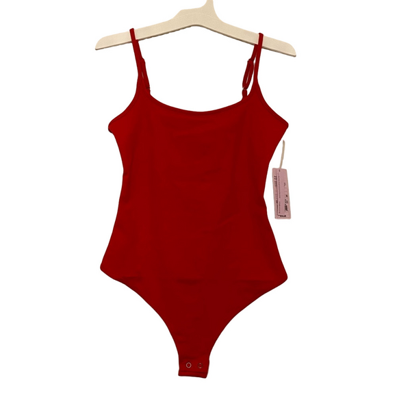 wild fable Tops - Women’s ButterBliss Wild Fable Red Bodysuit Scoop Neck